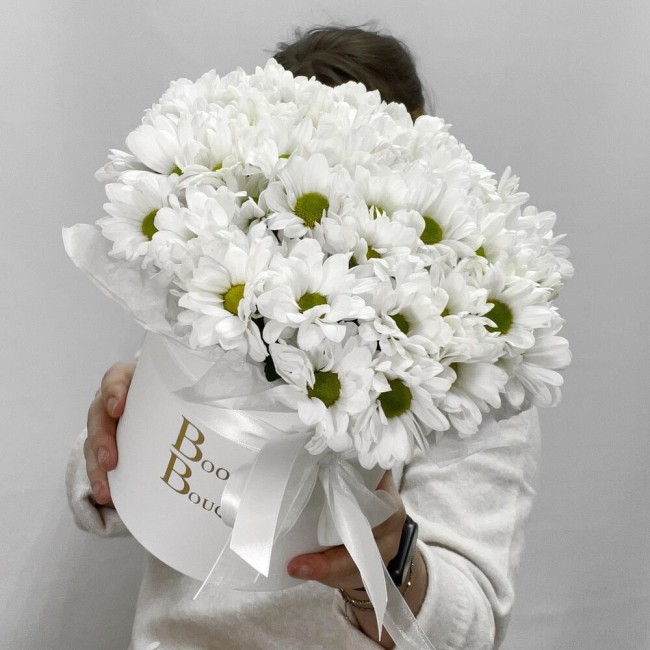 Шляпная коробка Белый лепесток Шляпная коробка Белый лепесток